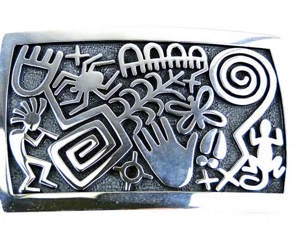 Ramon Dalangyawma Sterling Petroglyphs Buckle - image 2