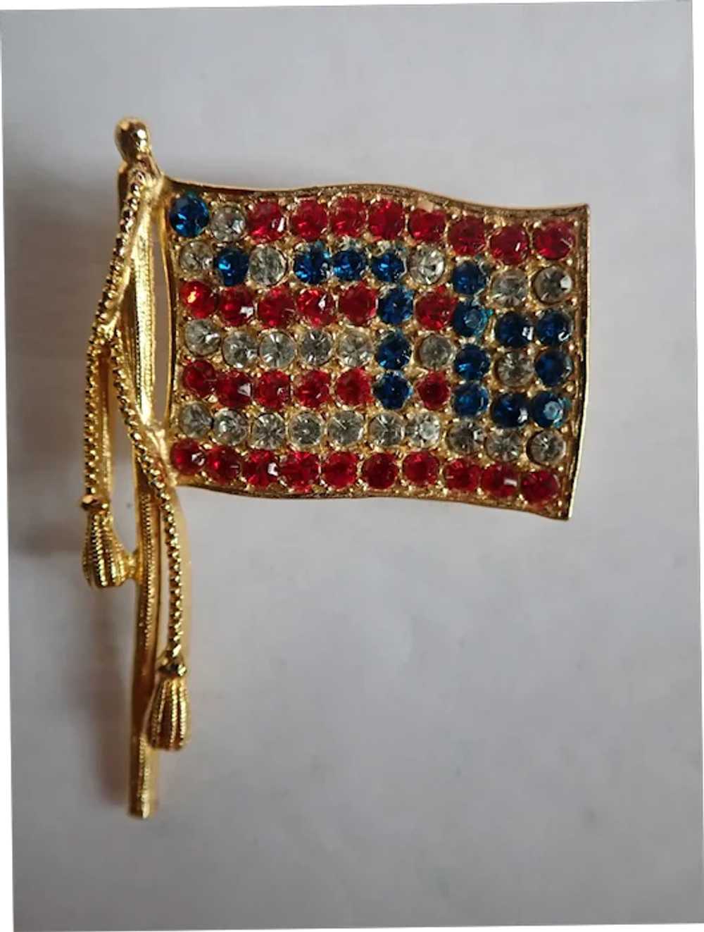 Vintage Hollycraft Spirit Of 76 American Flag Pat… - image 2