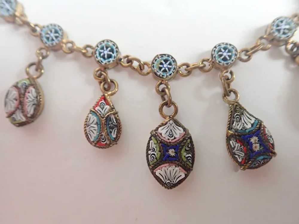 Antique Victorian Micro Mosaic Necklace And Earri… - image 5