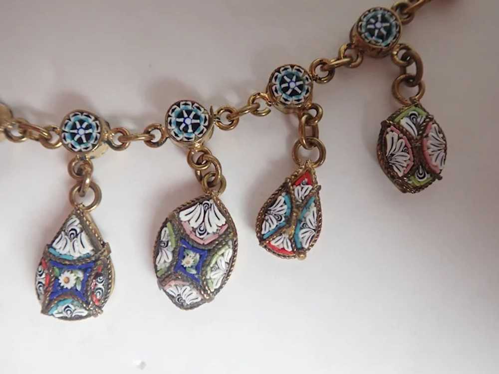 Antique Victorian Micro Mosaic Necklace And Earri… - image 6