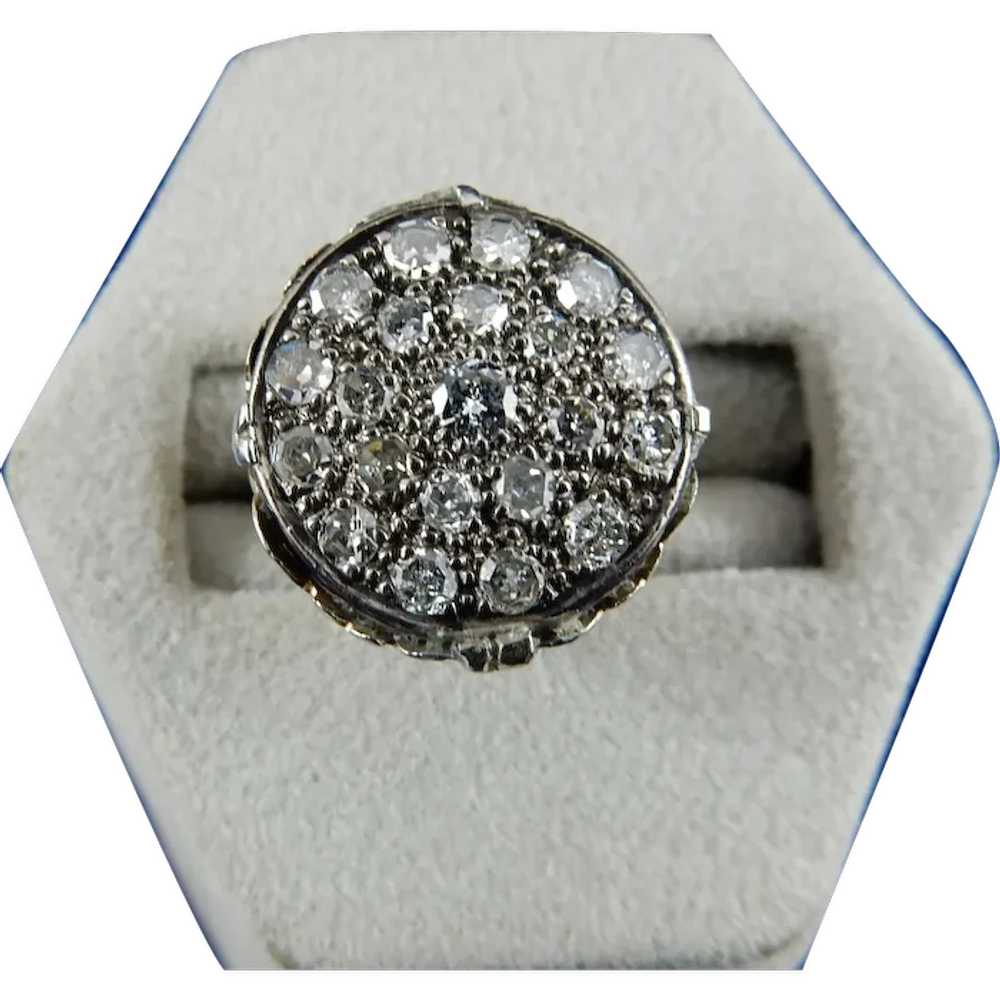 18 Karat Vintage Cluster Ring - image 1