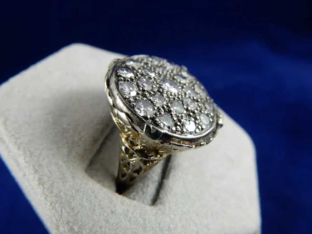 18 Karat Vintage Cluster Ring - image 2