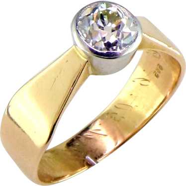 Jugendstil Old European 1 ct. Diamond 14K Ring