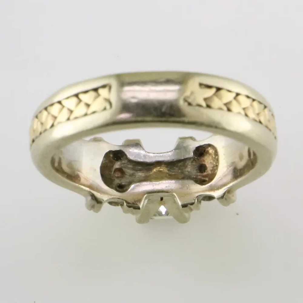 14K TT Princess cut Diamond Ring - image 5