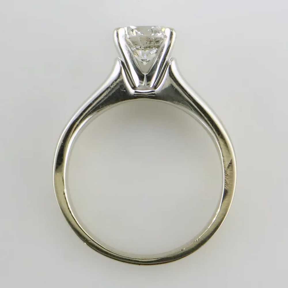 14K White Gold Diamond Solitaire Ring - image 2