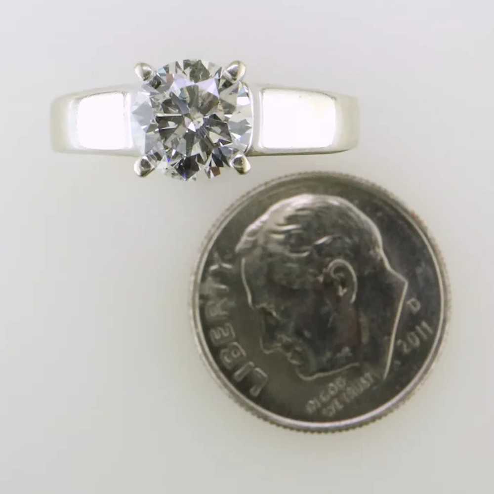 14K White Gold Diamond Solitaire Ring - image 5