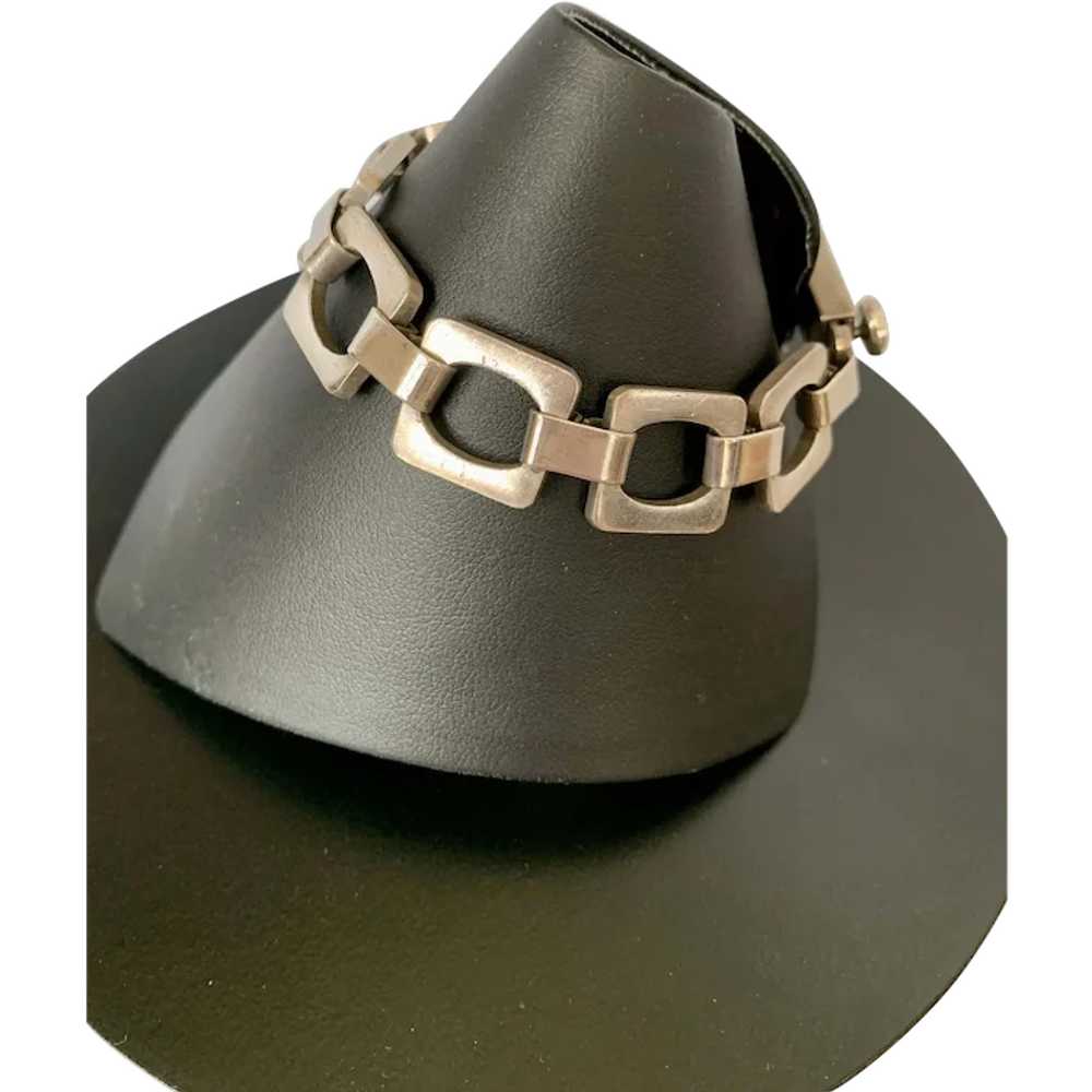 Sterling Mod Design Link Bracelet - image 1