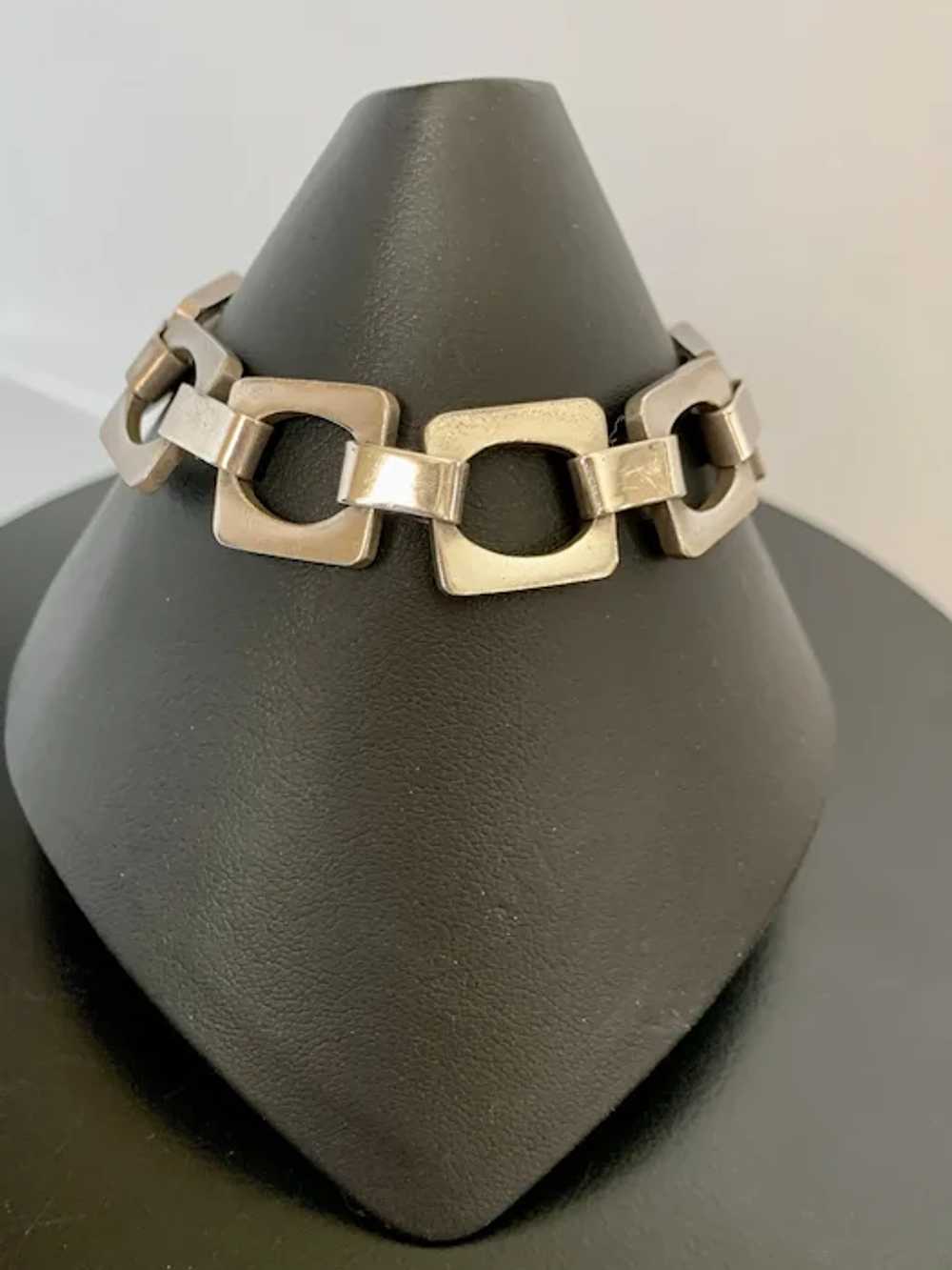 Sterling Mod Design Link Bracelet - image 2