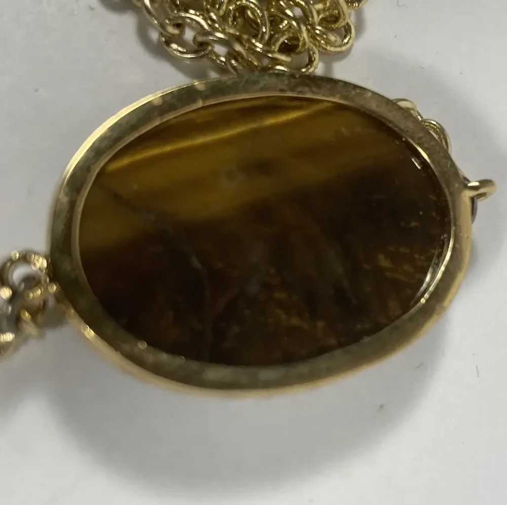 Tiger's Eye Ovals on Gold Tone Chain - image 9