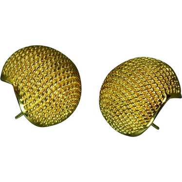 CHIMENTO Italian Round Basket Weave 18k Yellow Go… - image 1