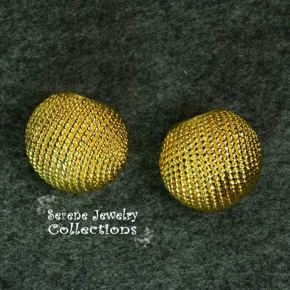 CHIMENTO Italian Round Basket Weave 18k Yellow Go… - image 3