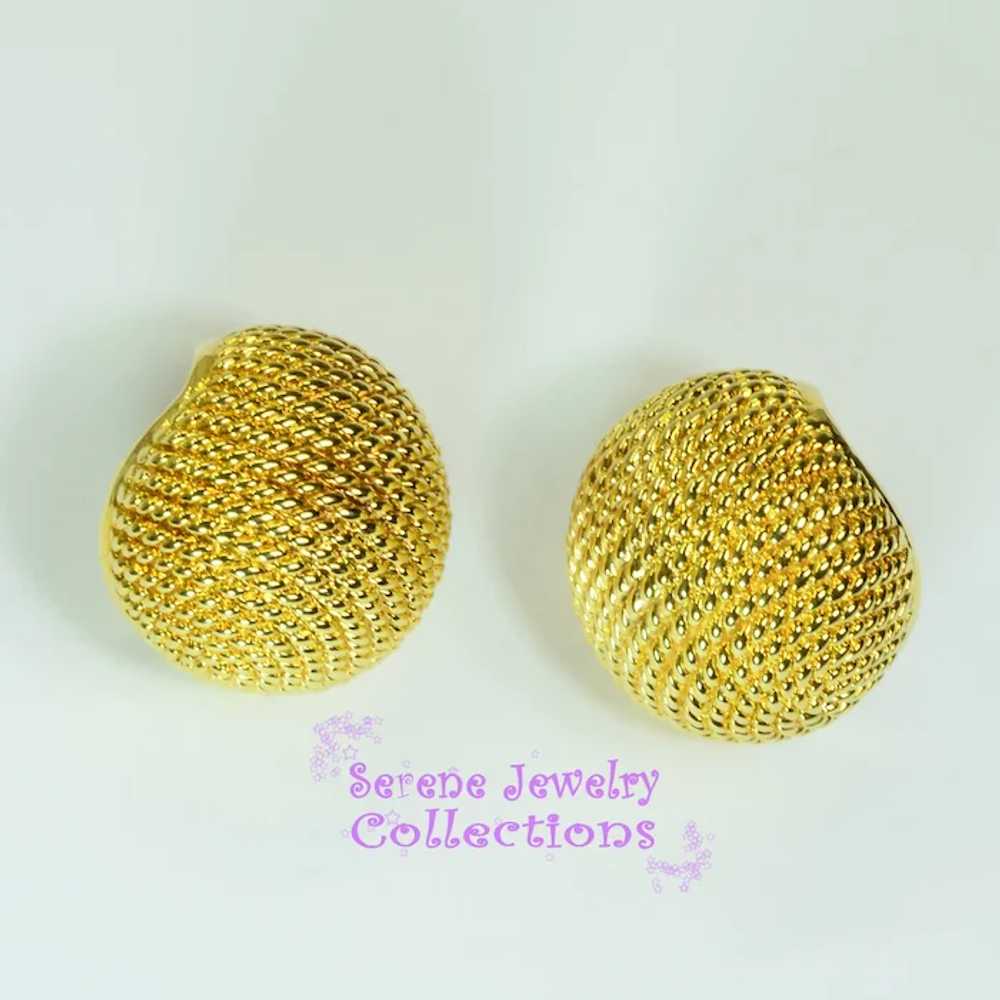 CHIMENTO Italian Round Basket Weave 18k Yellow Go… - image 4