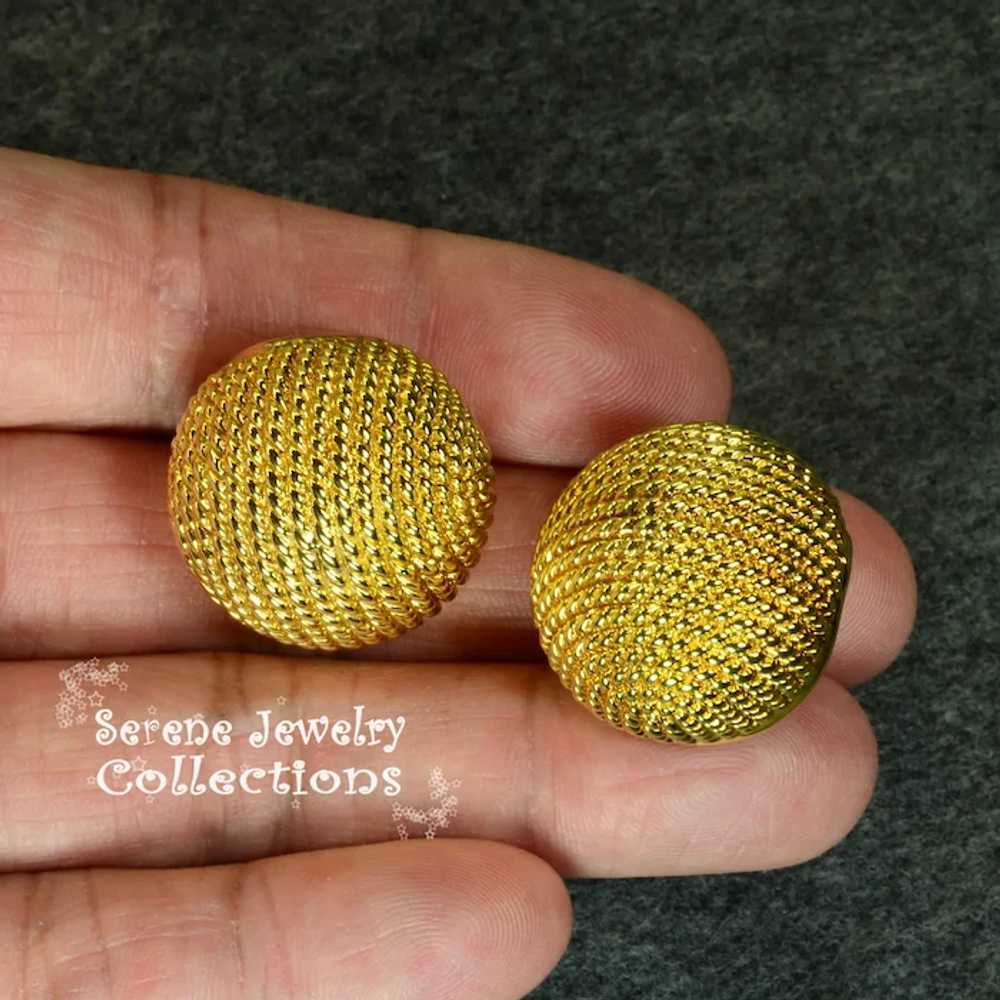 CHIMENTO Italian Round Basket Weave 18k Yellow Go… - image 5