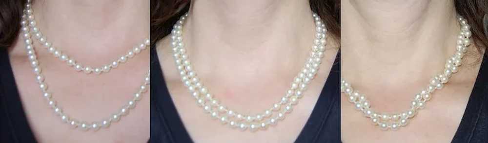 Long White PEARL NECKLACE - Fine, Lustrous, 34 1/… - image 5