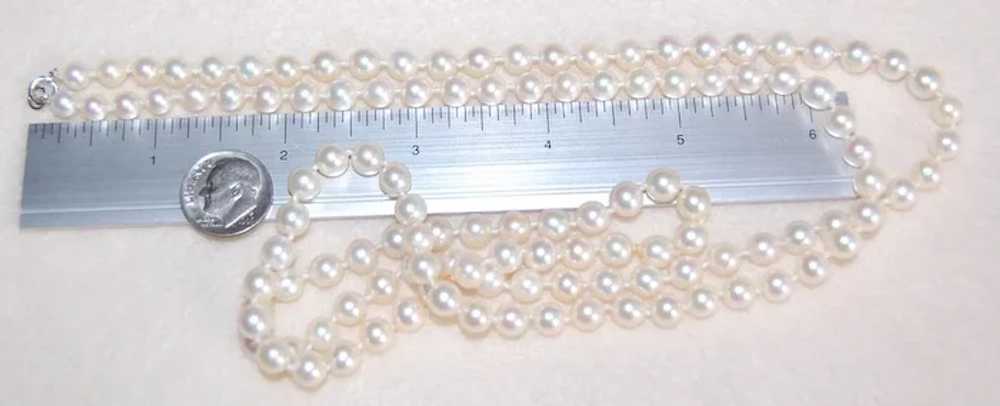 Long White PEARL NECKLACE - Fine, Lustrous, 34 1/… - image 8