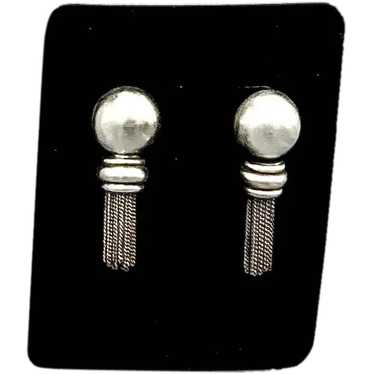 Stunning Sterling Art Deco Look Post Earrings