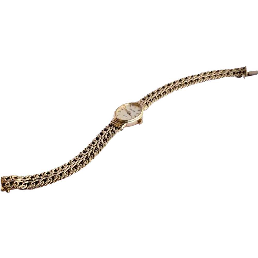 14k Ladies Croton Curb Link Bracelet Watch - image 3