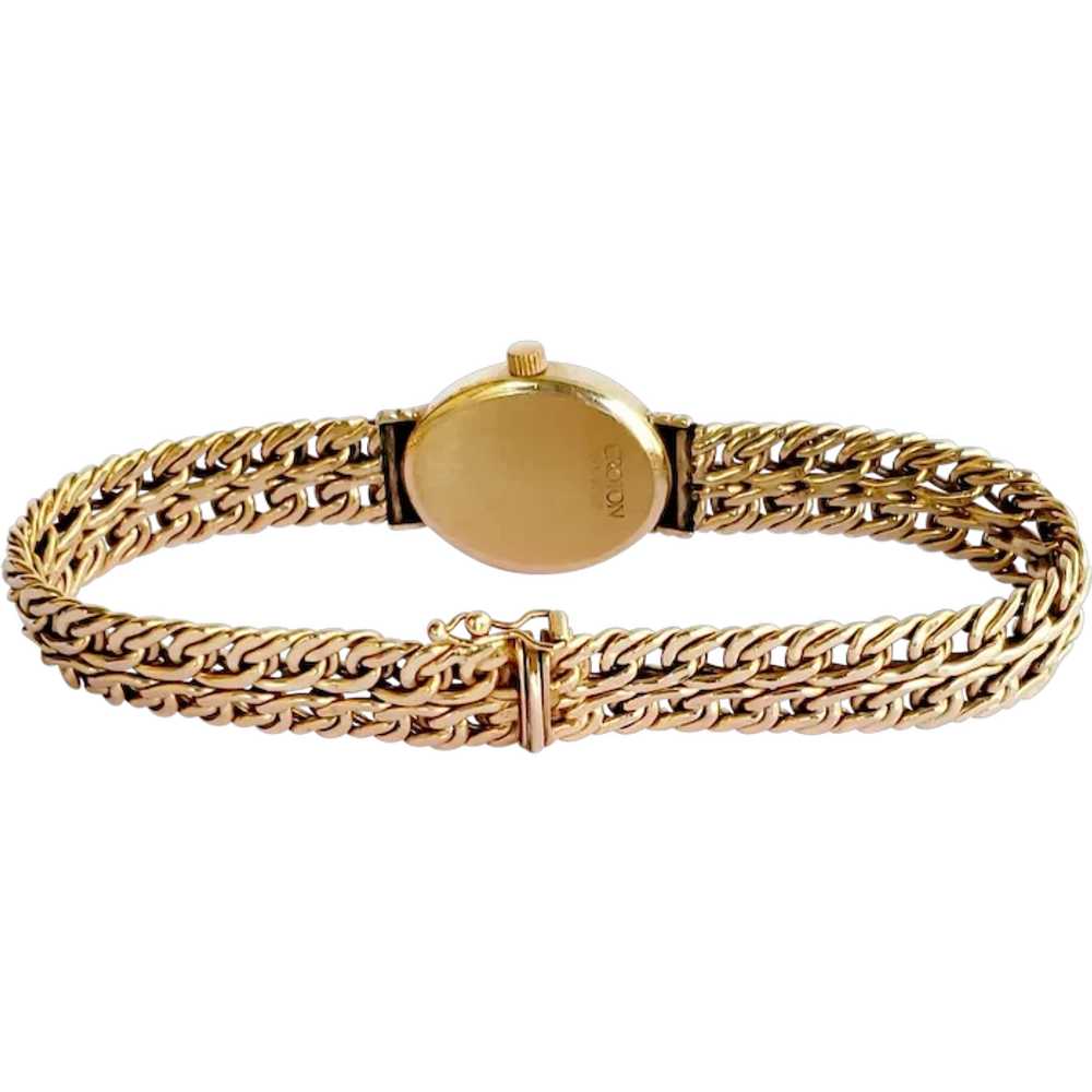 14k Ladies Croton Curb Link Bracelet Watch - image 4