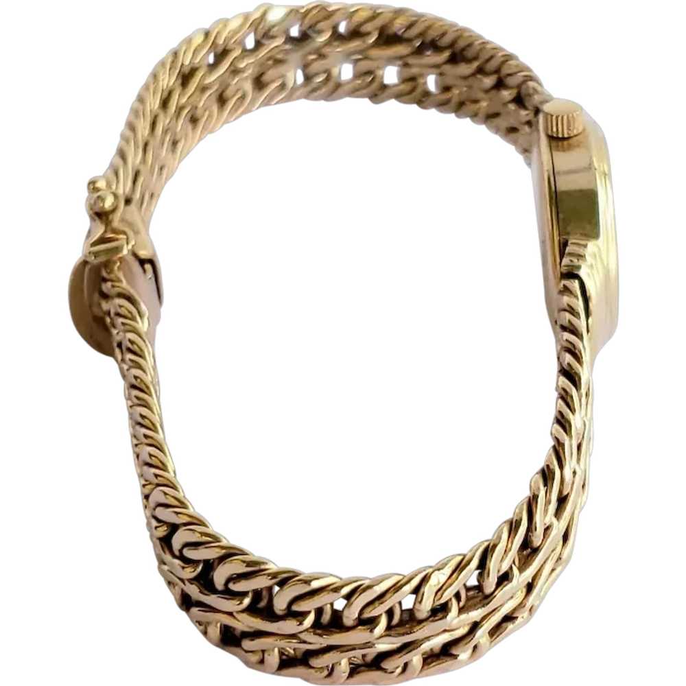 14k Ladies Croton Curb Link Bracelet Watch - image 5