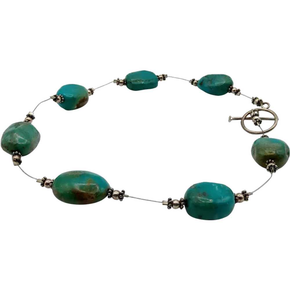 Turquoise Vintage Chunky Choker Necklace - image 4