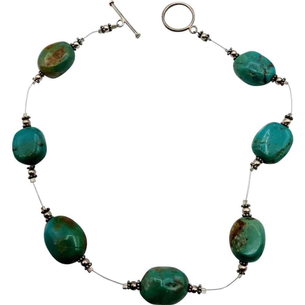 Turquoise Vintage Chunky Choker Necklace - image 5