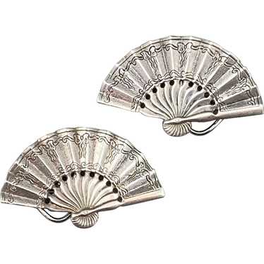 Napier Sterling Silver Fan Clips from late 1950’s. - image 1
