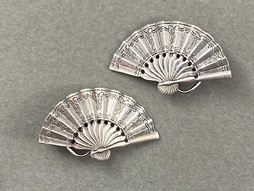 Napier Sterling Silver Fan Clips from late 1950’s. - image 3