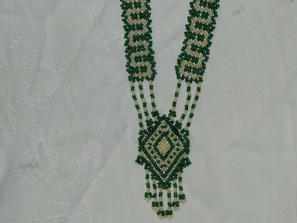 Art Deco Seed Bead Lariat Necklace Gorgeous!! "36" - image 4