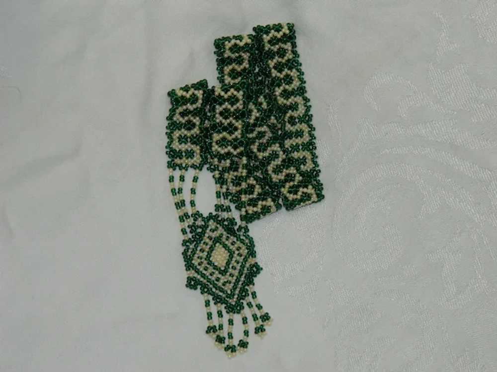 Art Deco Seed Bead Lariat Necklace Gorgeous!! "36" - image 7