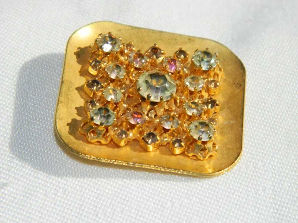 Austrian Crystal Diamond Brooch Stunner!! - image 4