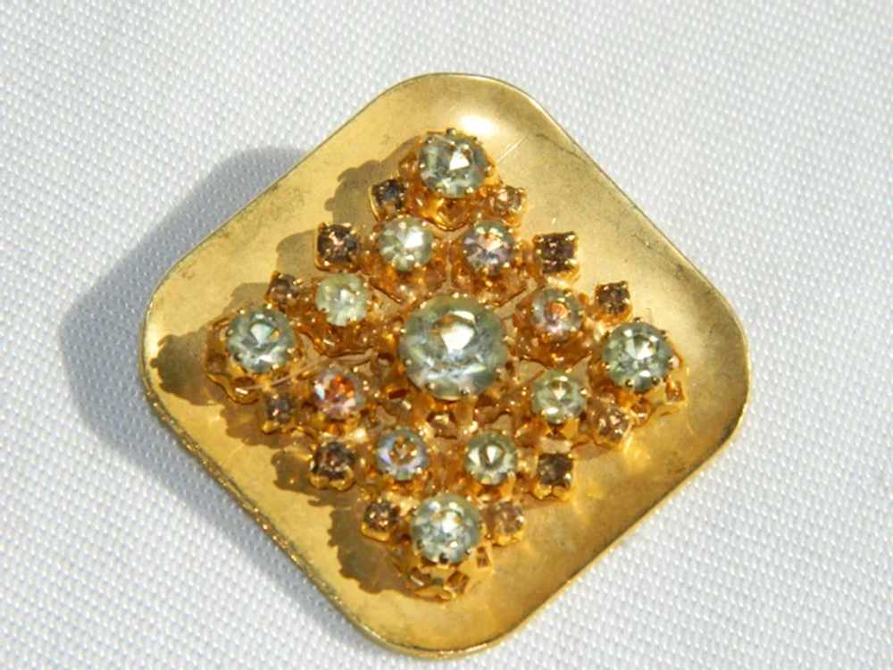 Austrian Crystal Diamond Brooch Stunner!! - image 5