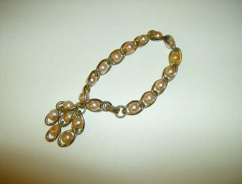 Vintage Coro Faux Pearl Bracelet - image 2