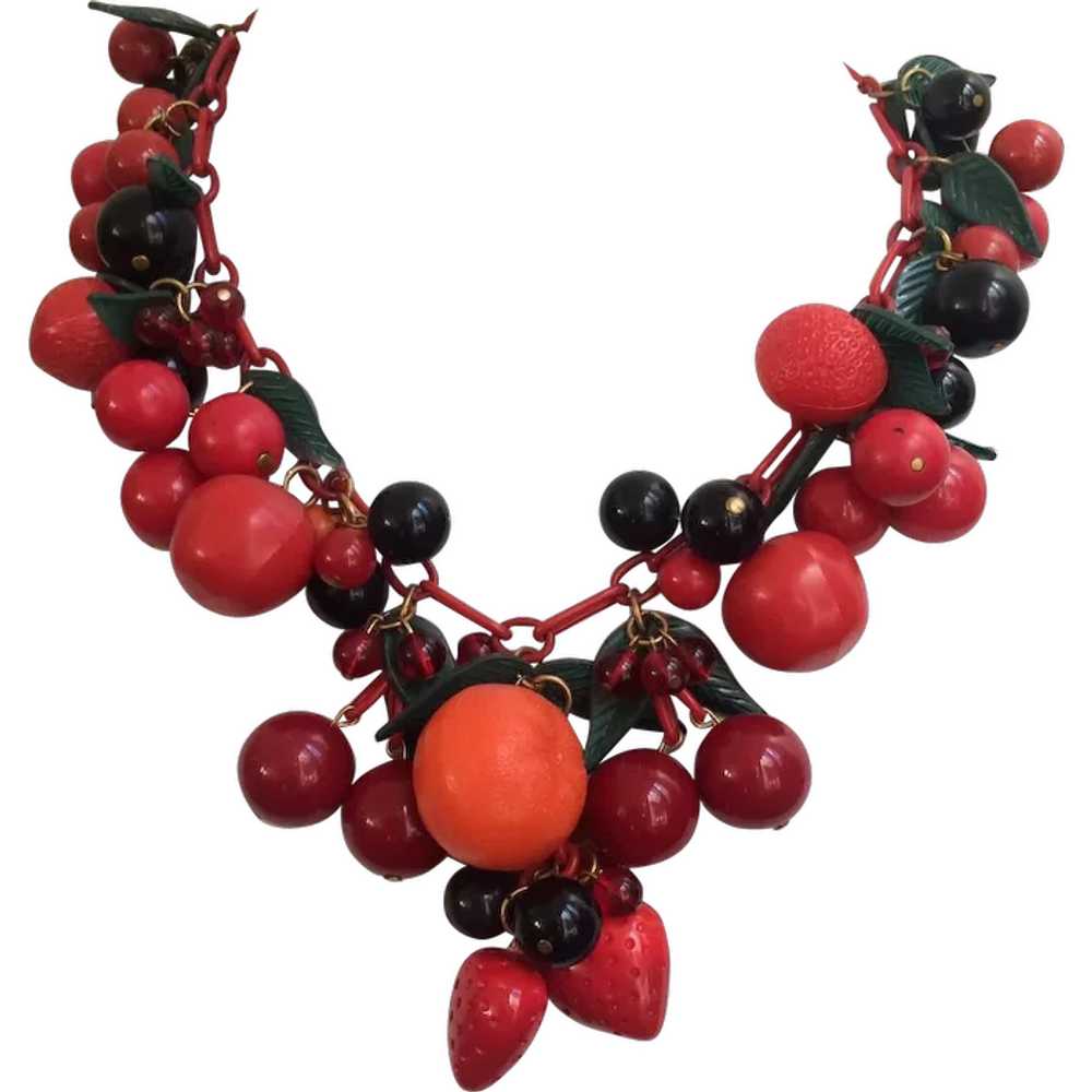 Colorful Cornucopia of Fruit Necklace - image 1
