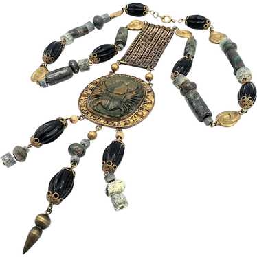 Exceptional Art Deco Egyptian Revival Necklace