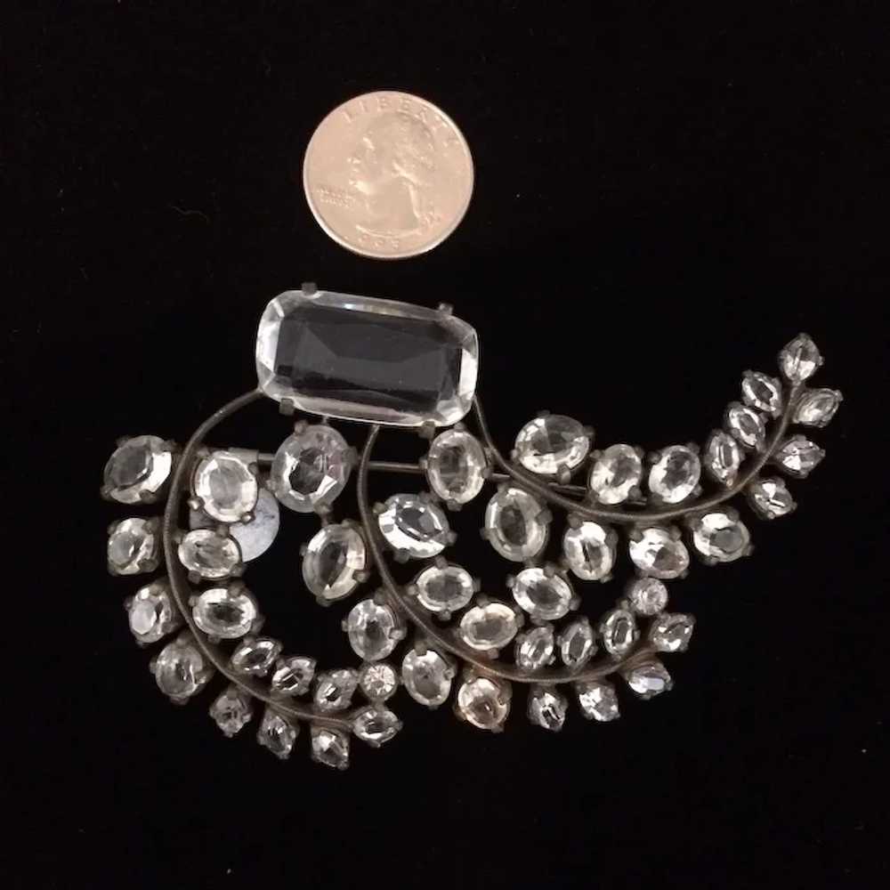 Eisenberg Crystal Leaf Pin - image 3