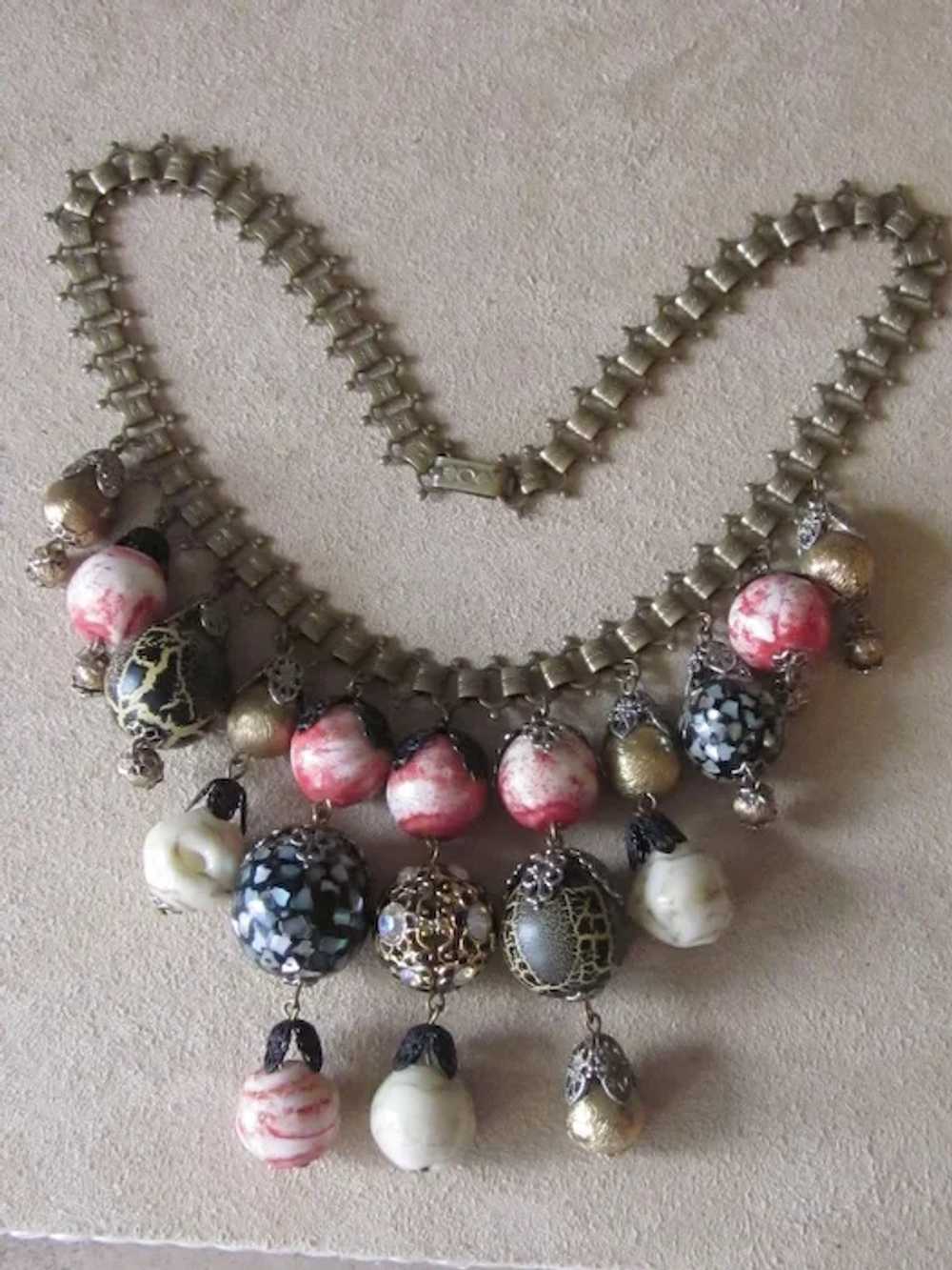 Vintage Book Chain Bauble Necklace- Fabulous - image 3