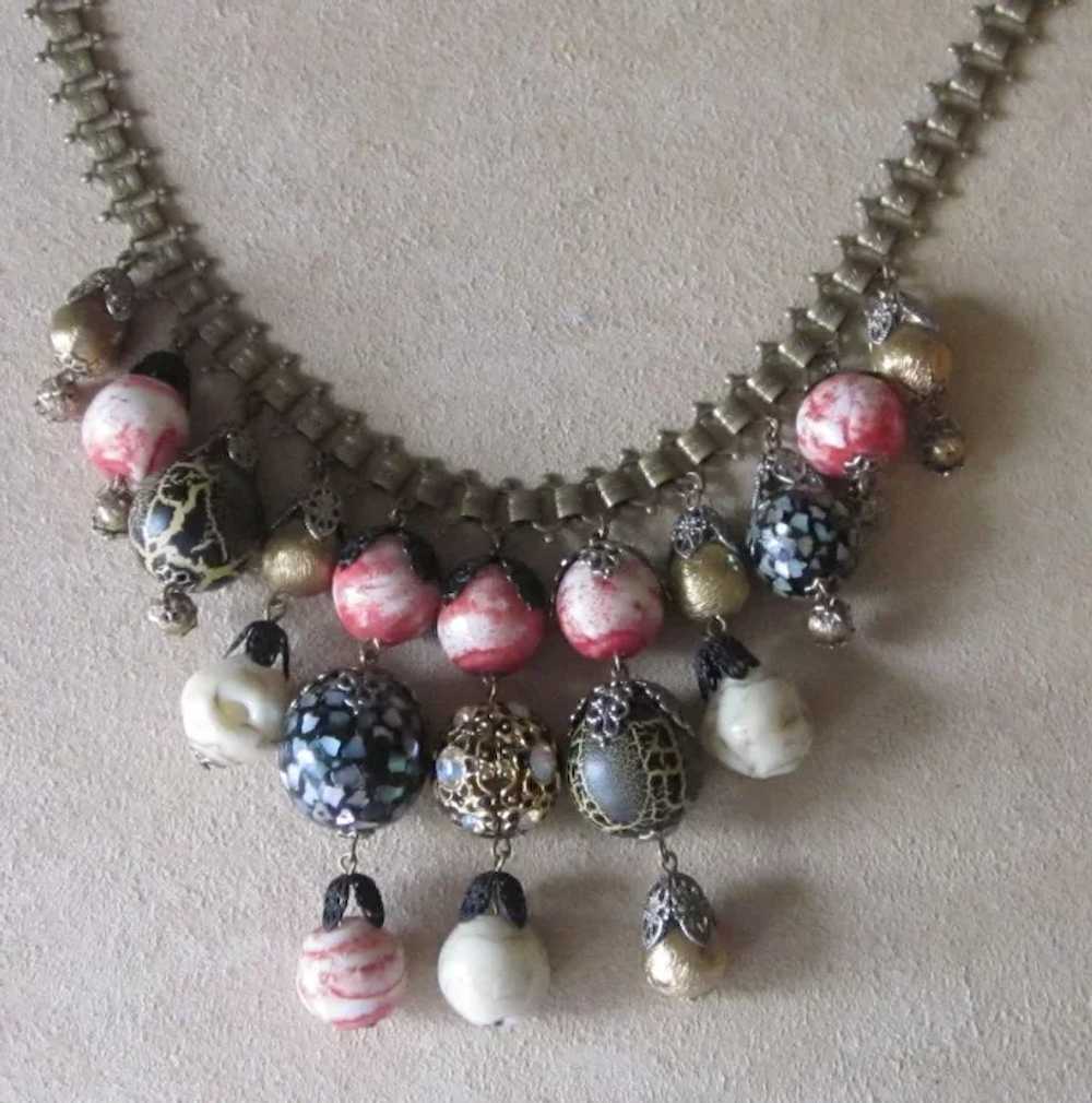 Vintage Book Chain Bauble Necklace- Fabulous - image 4