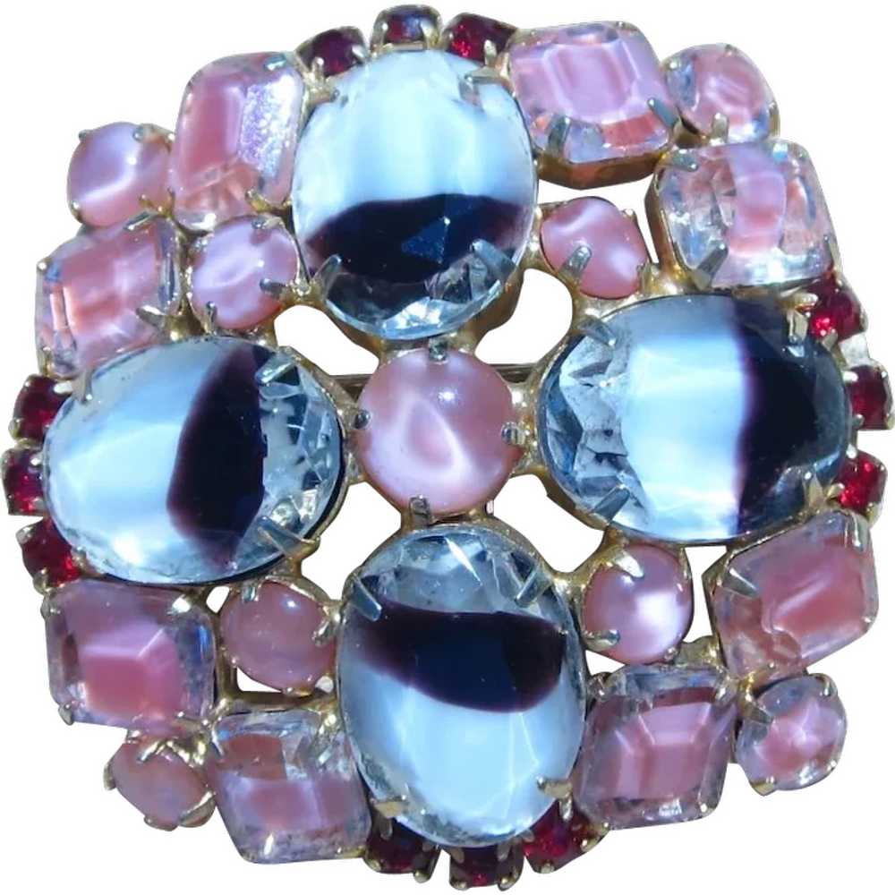 Unique Givre Rhinestone Vintage Brooch - image 1