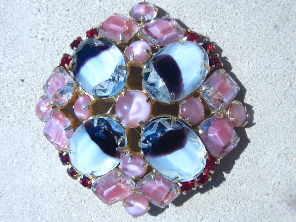 Unique Givre Rhinestone Vintage Brooch - image 3