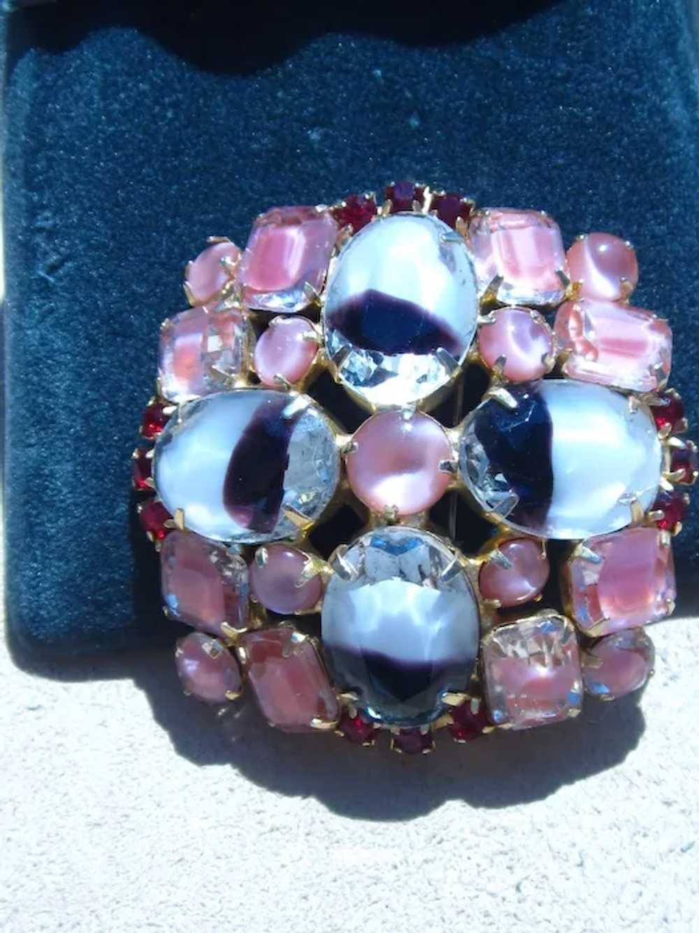 Unique Givre Rhinestone Vintage Brooch - image 5