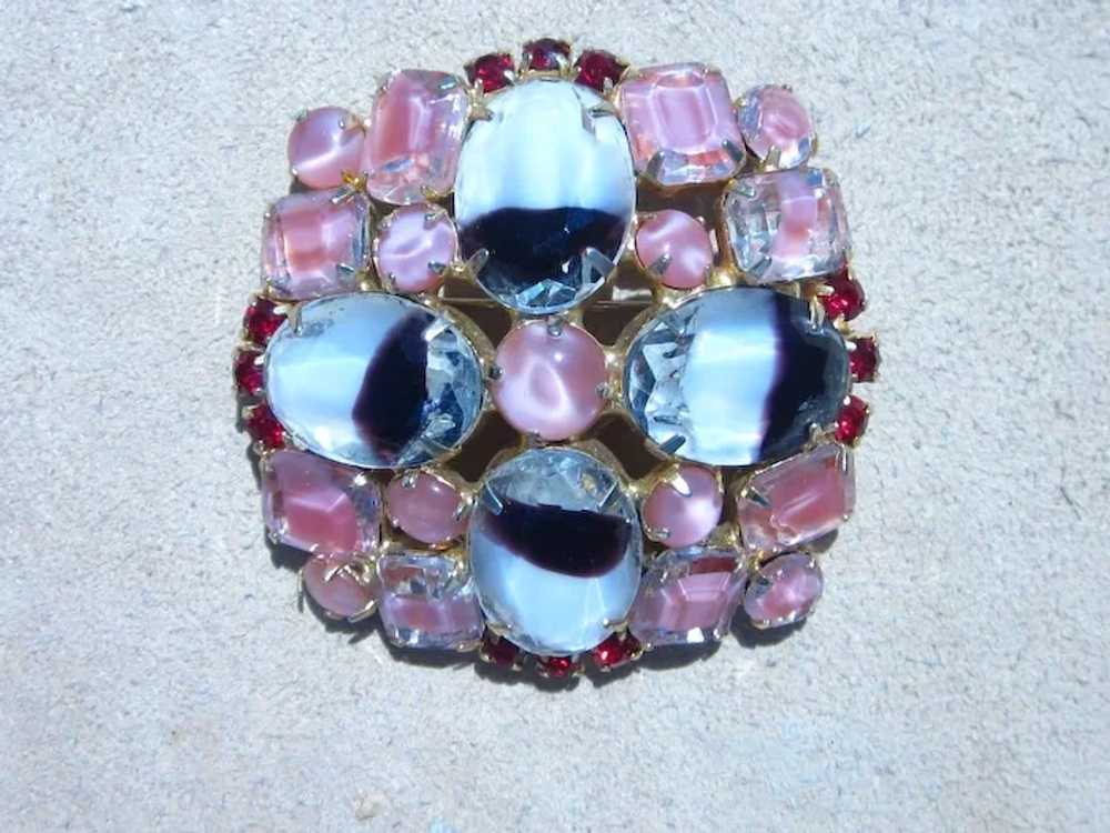 Unique Givre Rhinestone Vintage Brooch - image 6