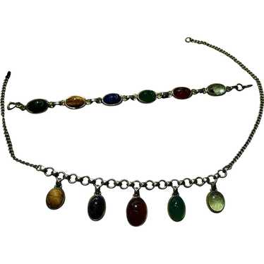 Egyptian Revival Necklace and Bracelet - image 1