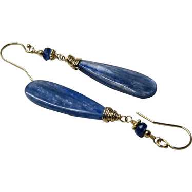 Large Natural Kyanite Dangle Earrings