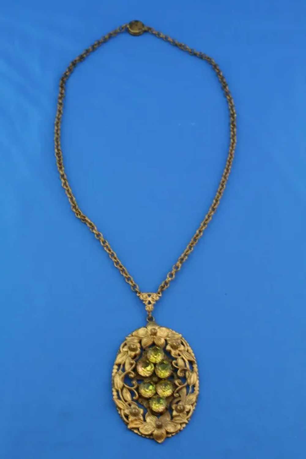 1930's Czech Art Noveau necklace - image 3