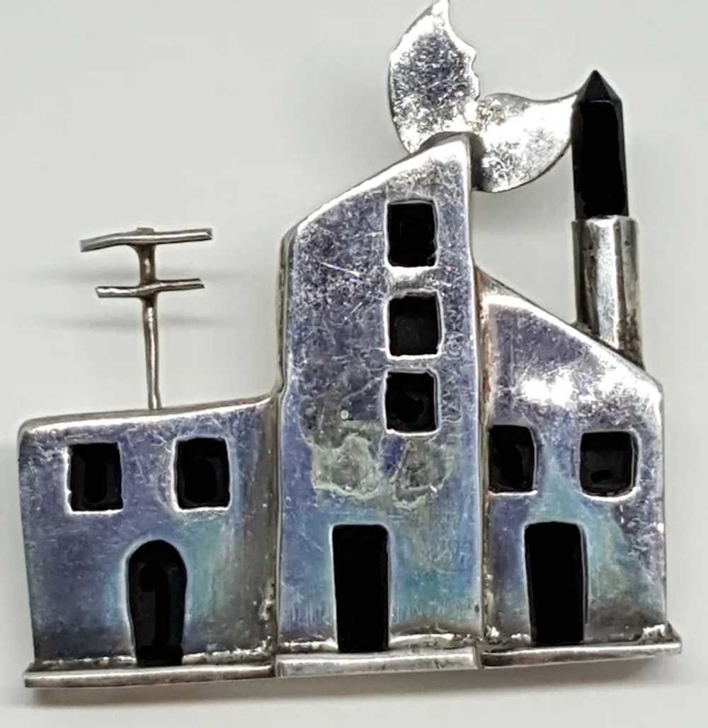 Sterling Adobe 3 Dimensional House Pin - image 5