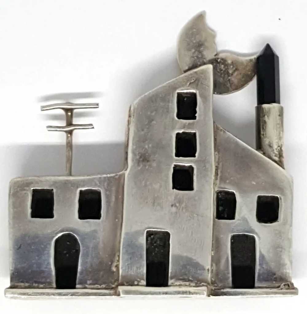 Sterling Adobe 3 Dimensional House Pin - image 6