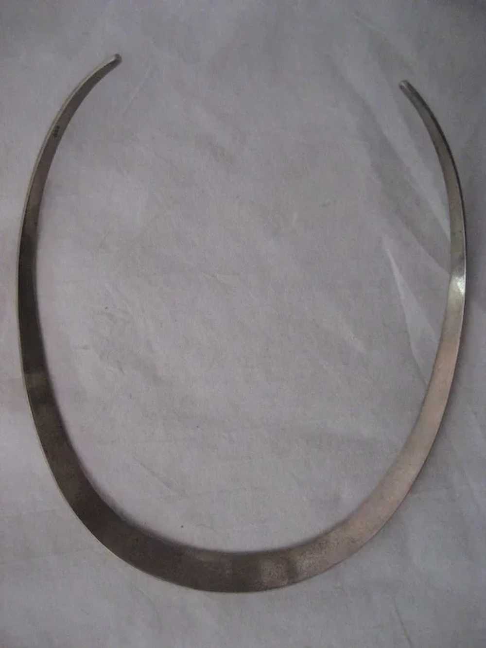 Sterling Silver Wide Vintage Collar - image 2