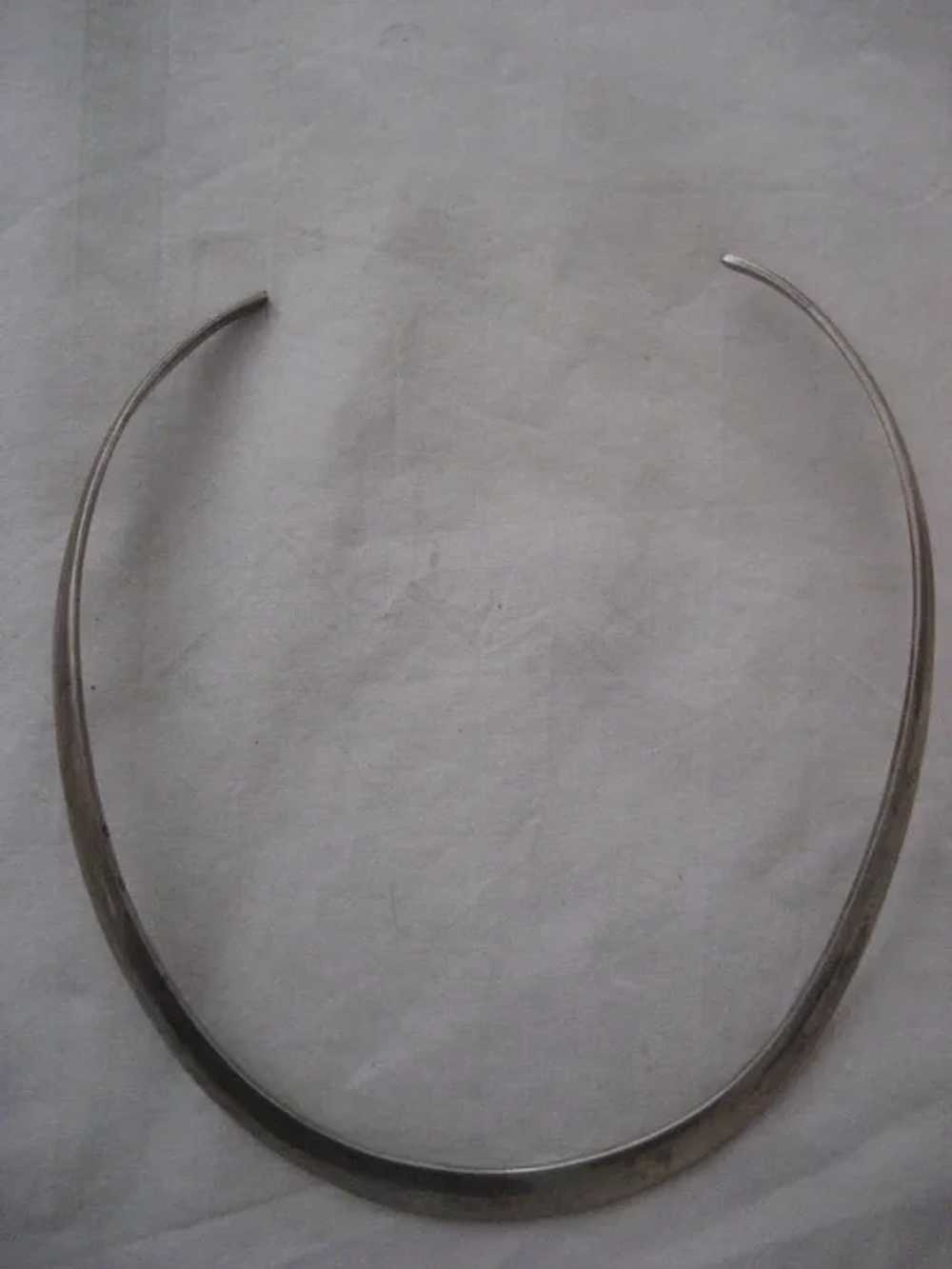 Sterling Silver Wide Vintage Collar - image 4