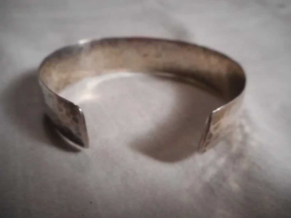 Sterling Silver Hammered Cuff Bracelet - image 4