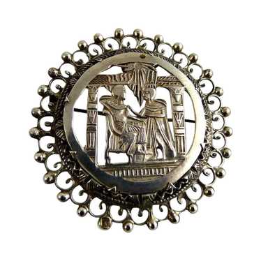Vintage Egyptian 800 Silver Pin Pendant